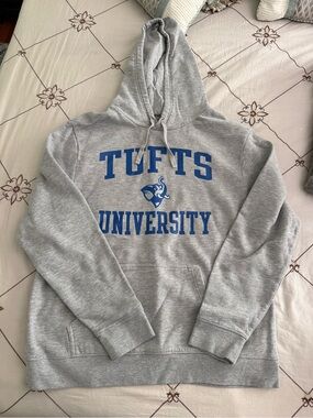 Fanatics Tufts University Gray and Blue Hoodie Sweatshirt